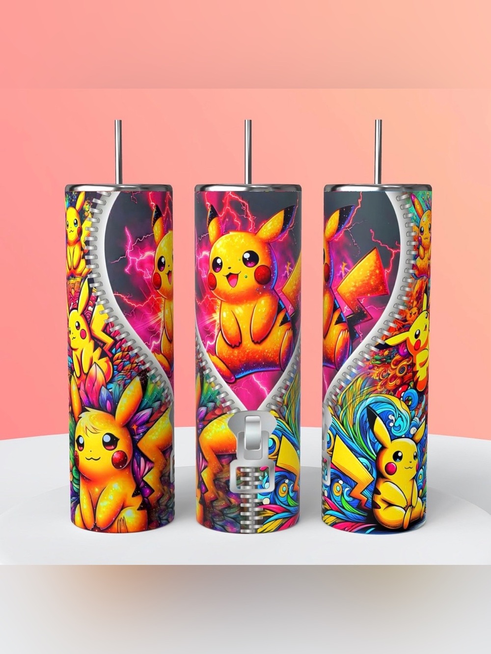 Pikachu zip up Tumbler